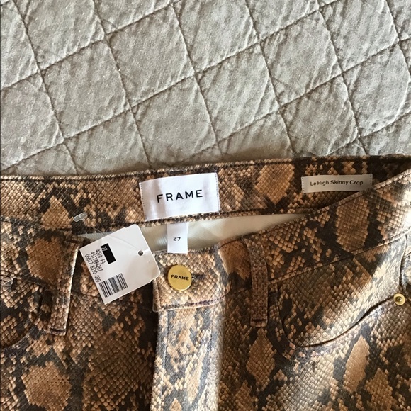 NWT Frame Jean le high skinny coated python size27 - Picture 6 of 6